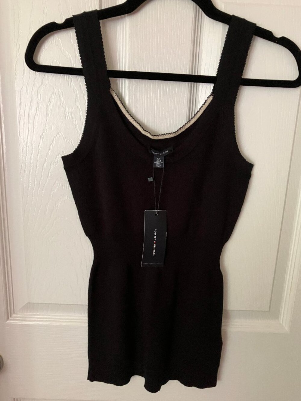 TOMMY HILFIGER Ladies' Knitted  Black Vest/Pullover/Top Size S